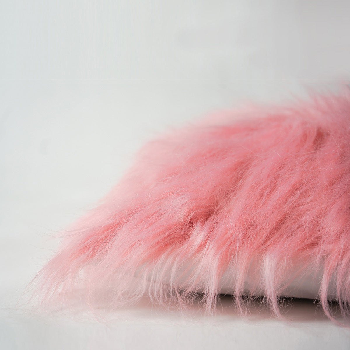 Blush Faux Fur Pillow Cover – Pile, Zip Closure, Various Sizes