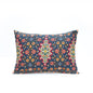 Luxurious Persian Floral Pillow Cover in Jewel Tone Cotton Satin