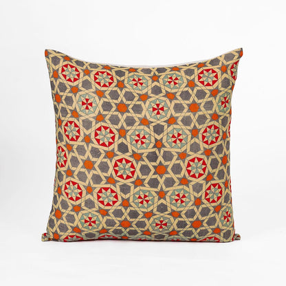 Zellij Islamic Geometric Pillow Cover – Earthy Flex Cotton Blend