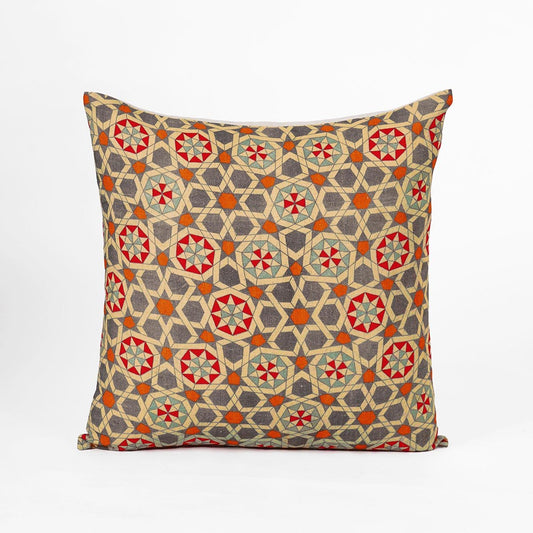 Zellij Islamic Geometric Pillow Cover – Earthy Flex Cotton Blend
