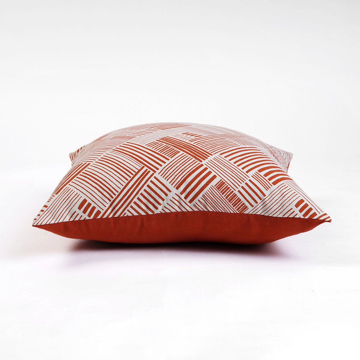 Modern Retro Terracotta Geometric Print Cushion Cover | Cotton | Multiple Sizes