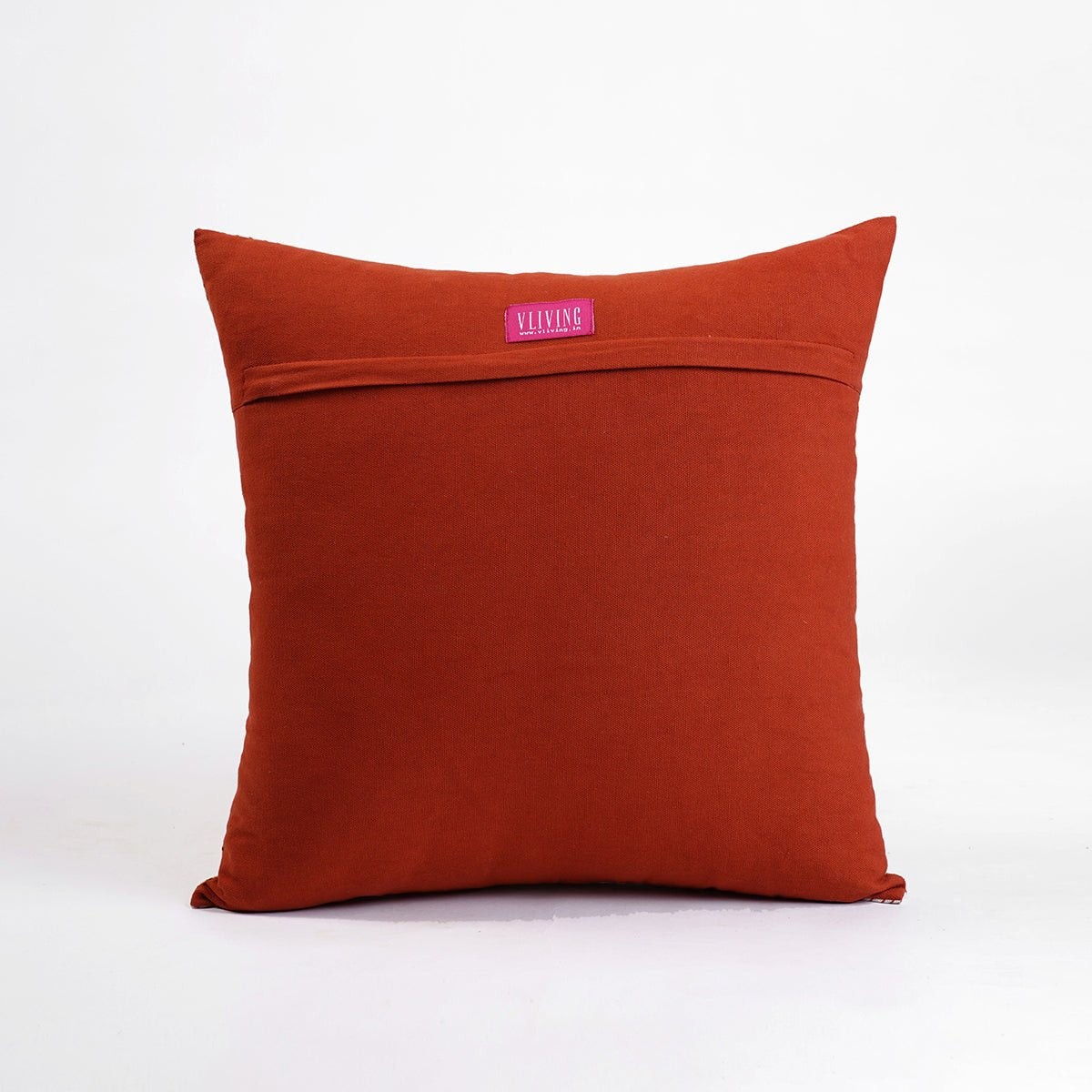 Modern Retro Terracotta Geometric Print Cushion Cover | Cotton | Multiple Sizes