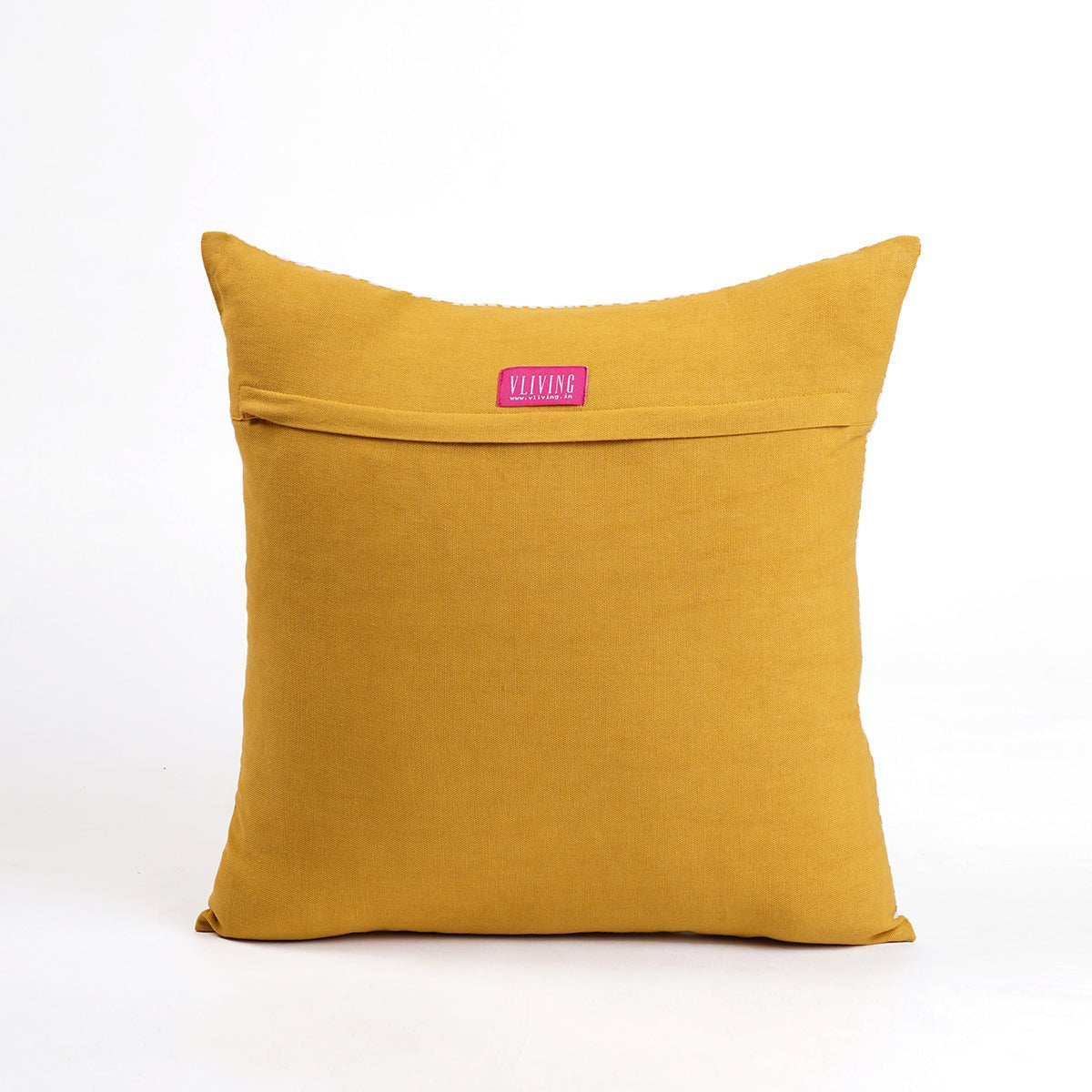 Modern Retro Mustard Yellow Geometric Print Cushion Cover | Cotton | Multiple Sizes