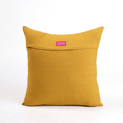 Modern Retro Mustard Yellow Geometric Print Cushion Cover | Cotton | Multiple Sizes