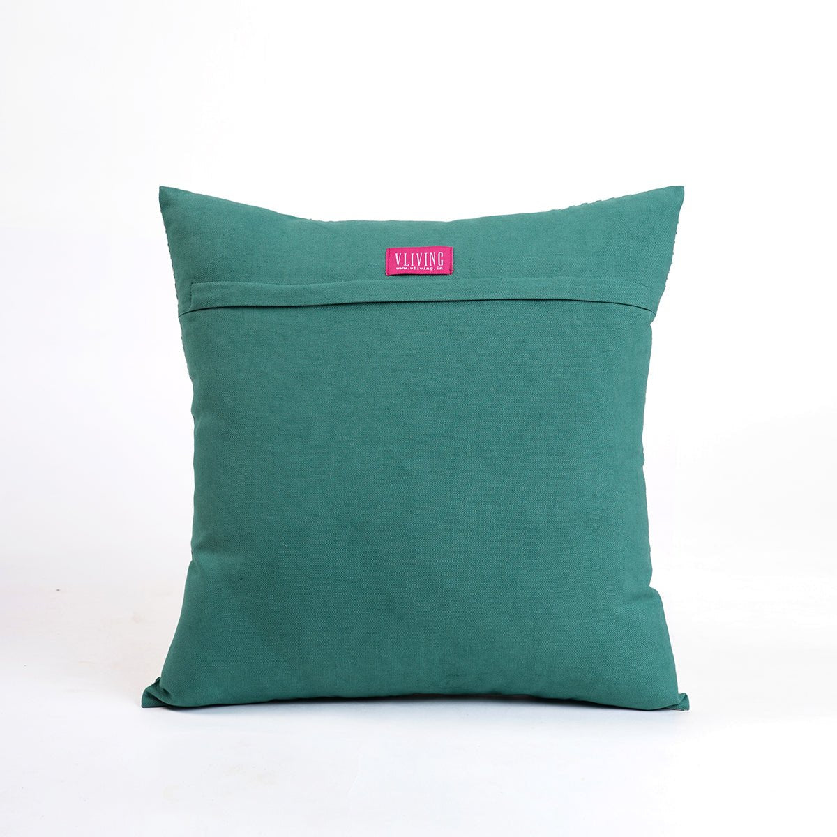 Aqua Green Geometric Throw Pillow Cover – Modern Retro Cotton