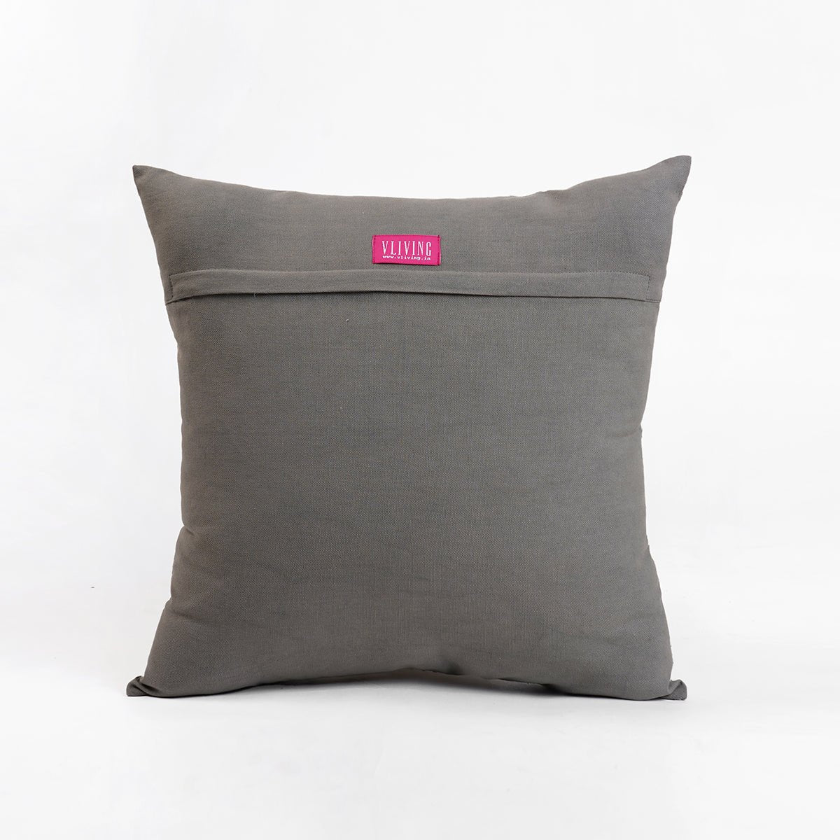 Modern Retro Grey Geometric Pillow Cover – Cotton, Multiple Sizes