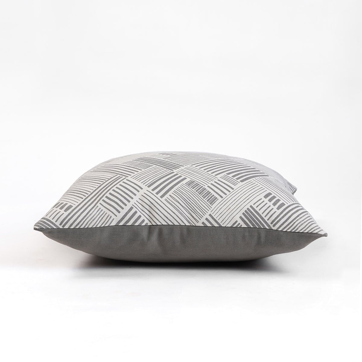 Modern Retro Grey Geometric Print Cushion Cover | Cotton | Multiple Sizes