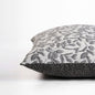 Modern Retro Grey Leaf Print Reversible Cushion Cover | Cotton | Multiple Sizes