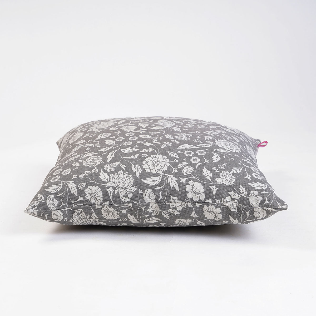 Grey Kalamkari Print Reversible Cushion Cover | 100% Cotton | Multiple Sizes