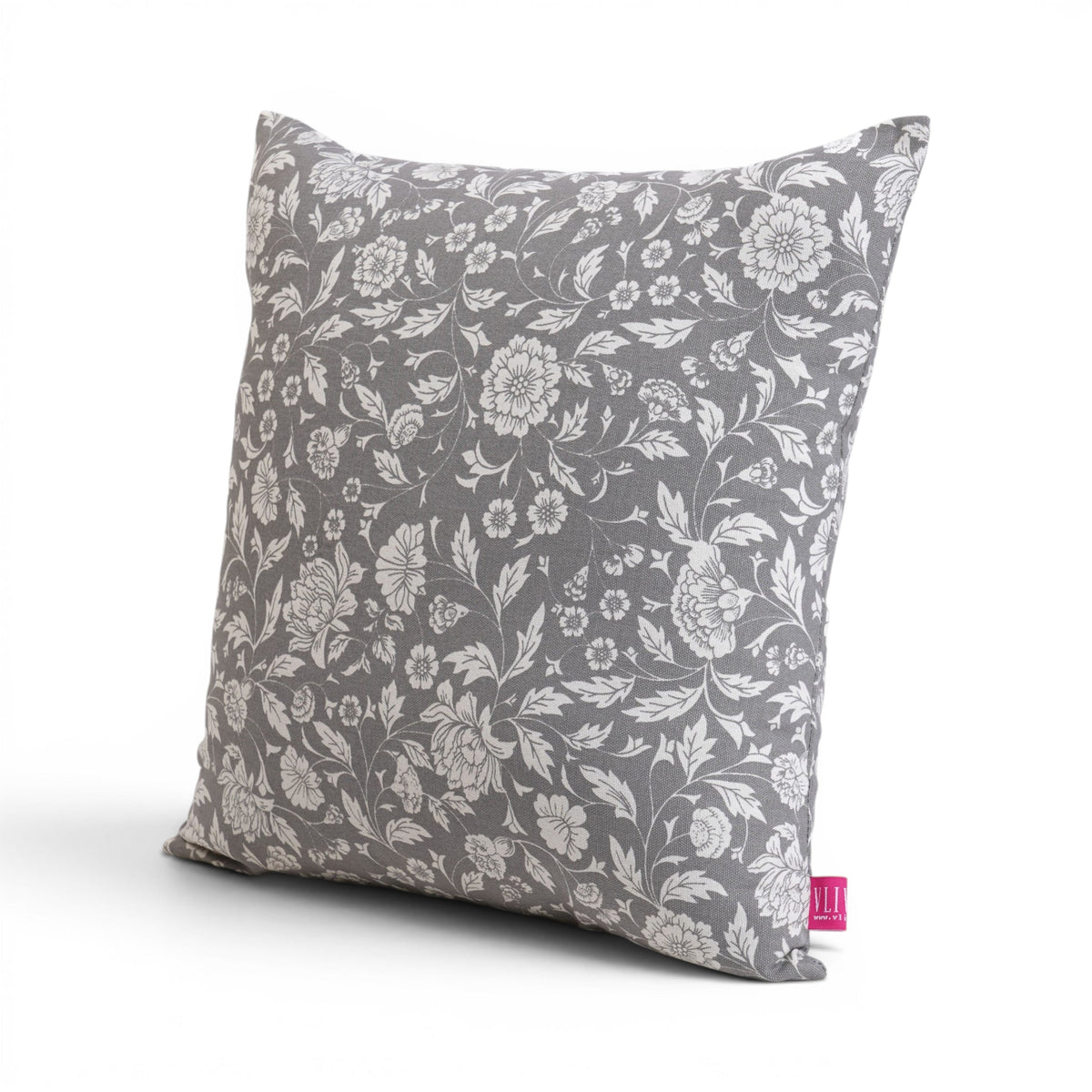 Grey Kalamkari Print Reversible Cushion Cover | 100% Cotton | Multiple Sizes