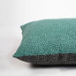 Modern Retro Aqua Green & Charcoal Grey Dot Print Reversible Cushion Cover | Cotton | Multiple Sizes