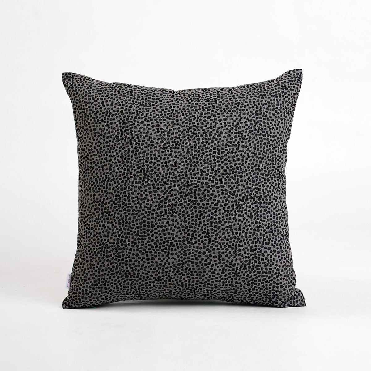 Aqua Green & Charcoal Grey Reversible Dot Print Pillow Cover