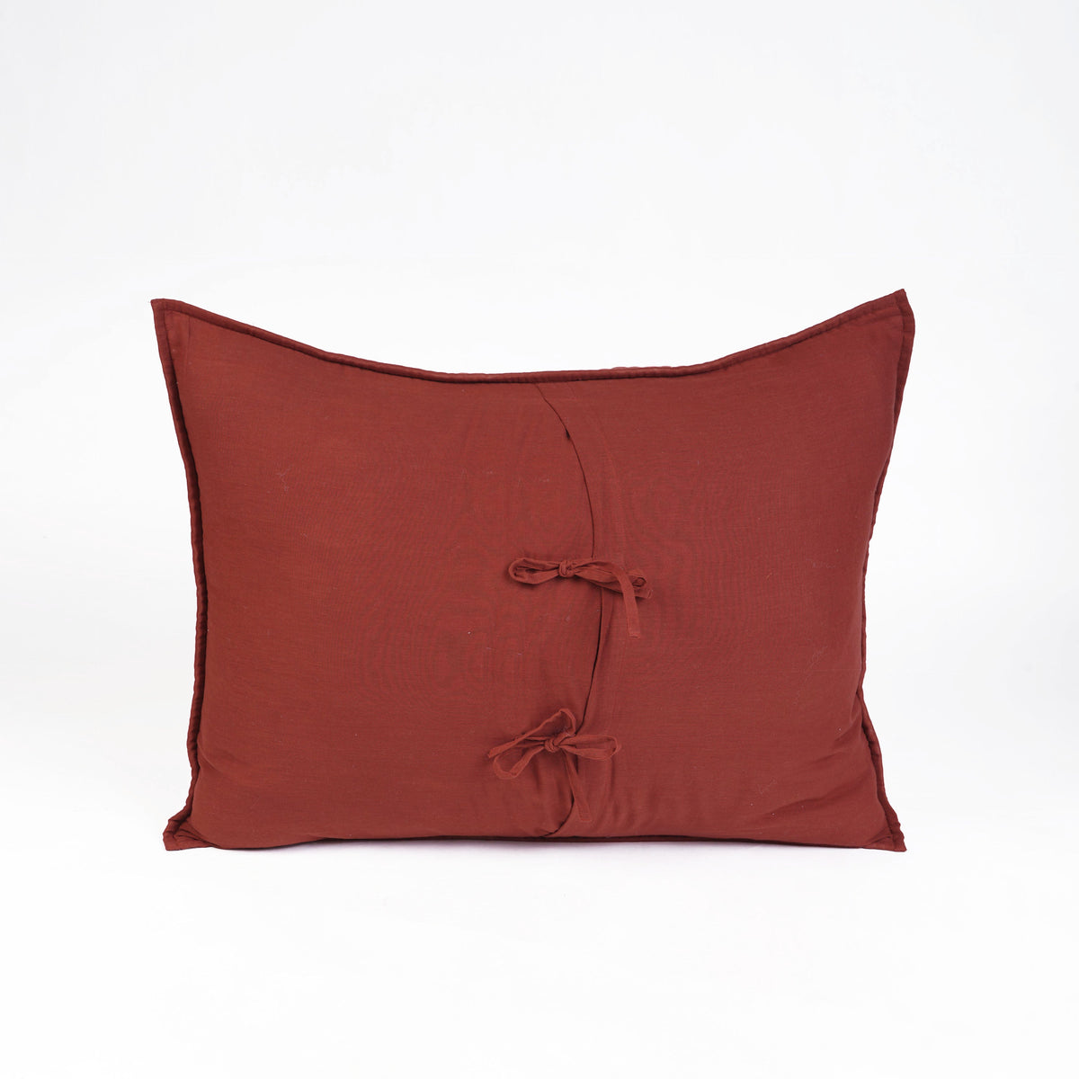 Terracotta Kantha Quilted Pillow Cases | Chevron Pattern | Handmade | Multiple Sizes