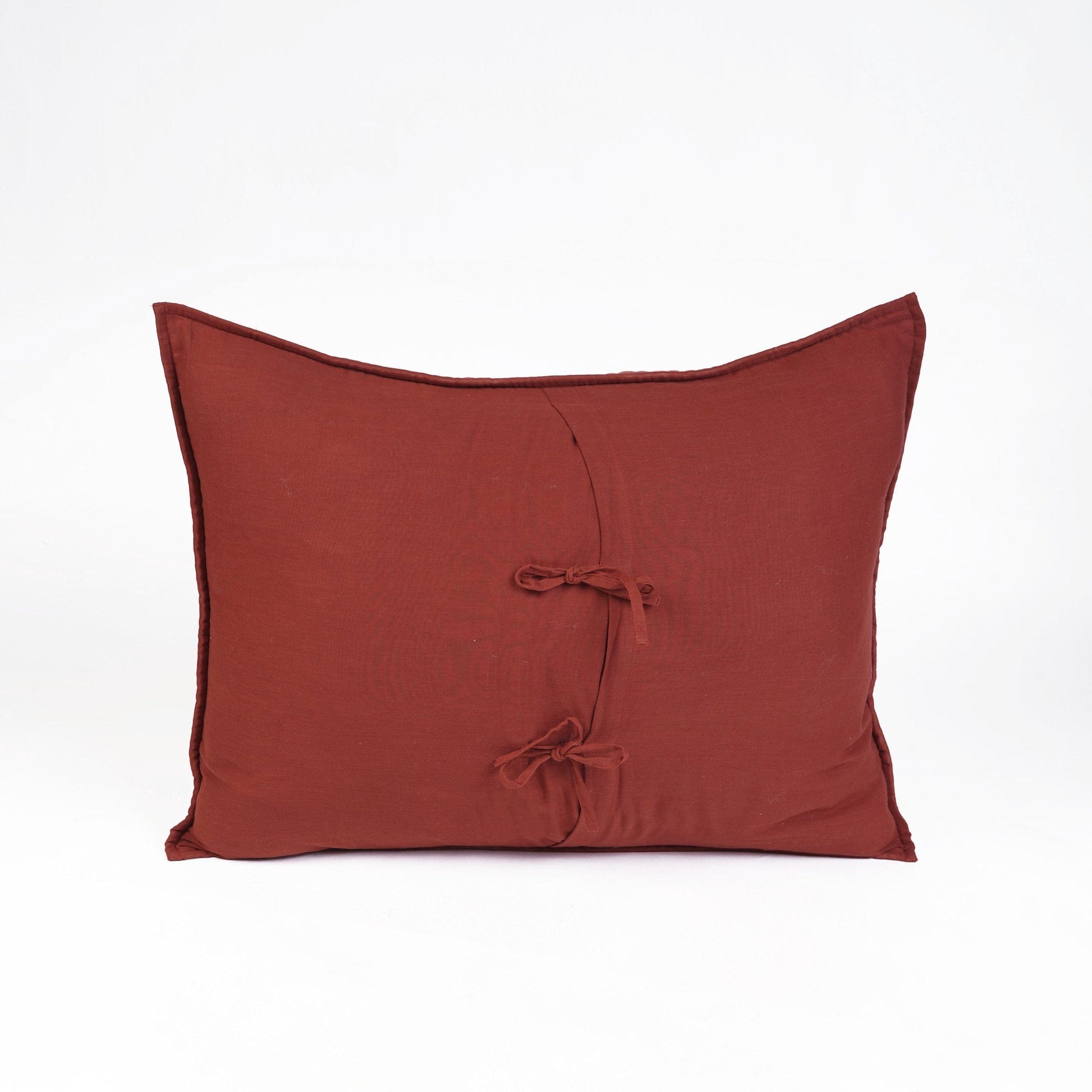 Terracotta Kantha Hand‑Quilted 4‑Layer Cotton Muslin Bed Set – Twin, Queen & King Sizes