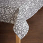 Grey Kalamkari Print Cotton Tablecloth | 4 & 6 Seater | Round & Square