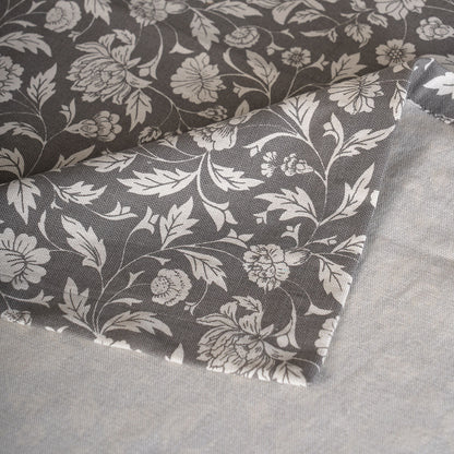 Grey Kalamkari Print Cotton Tablecloth | 4 & 6 Seater | Round & Square