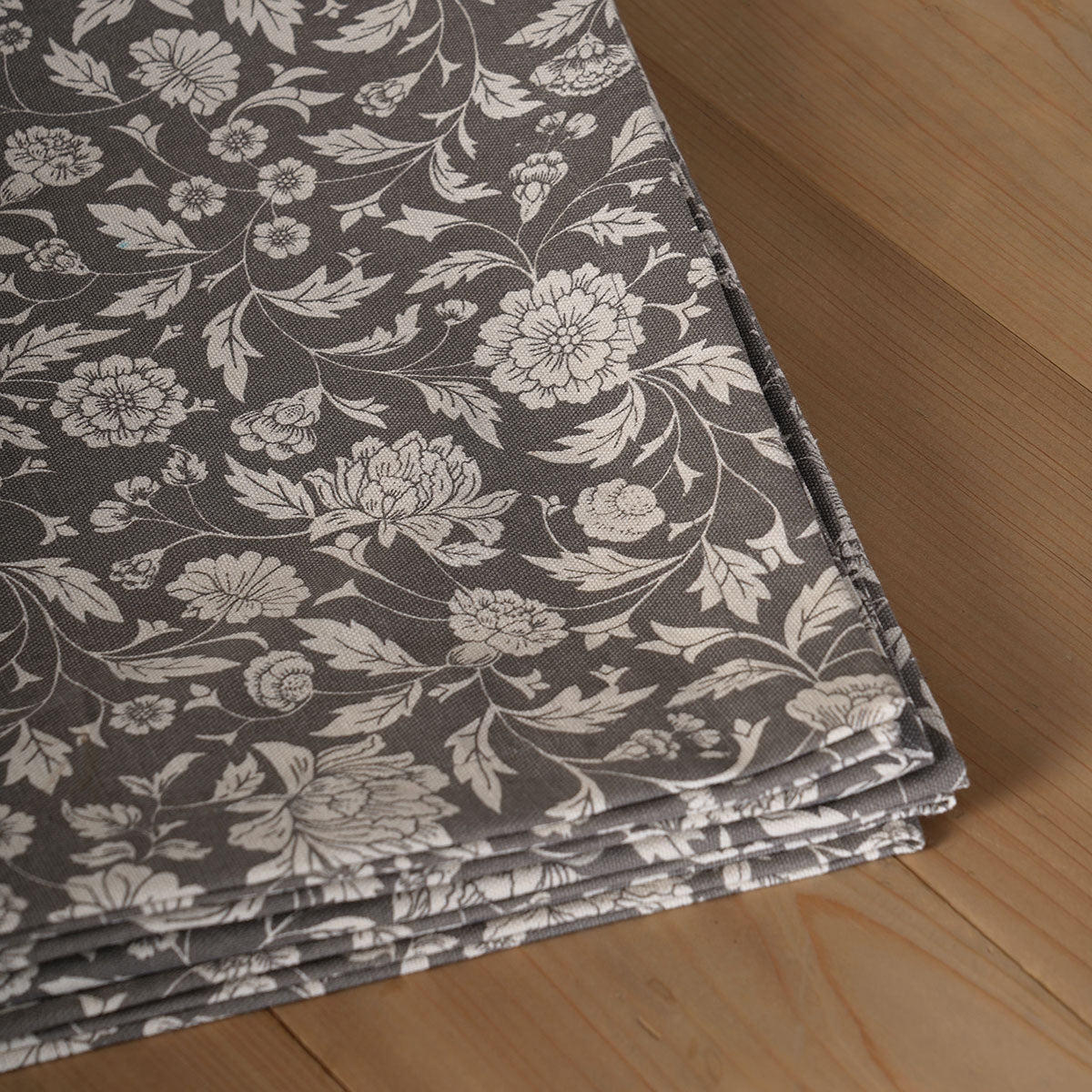 Grey Kalamkari Print Cotton Tablecloth | 4 & 6 Seater | Round & Square