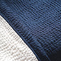 Indigo Blue Kantha Quilt | Hand Quilted 4-Layer Muslin Gauze | Twin, Queen & King