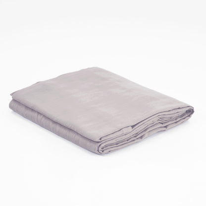 CONCRETE GREY 300TC flat sheet set, premium pure cotton satin
