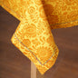 Matyo Tablecloth | Yellow Floral Print & Embroidered Hem | 100% Cotton | 3 Sizes Available