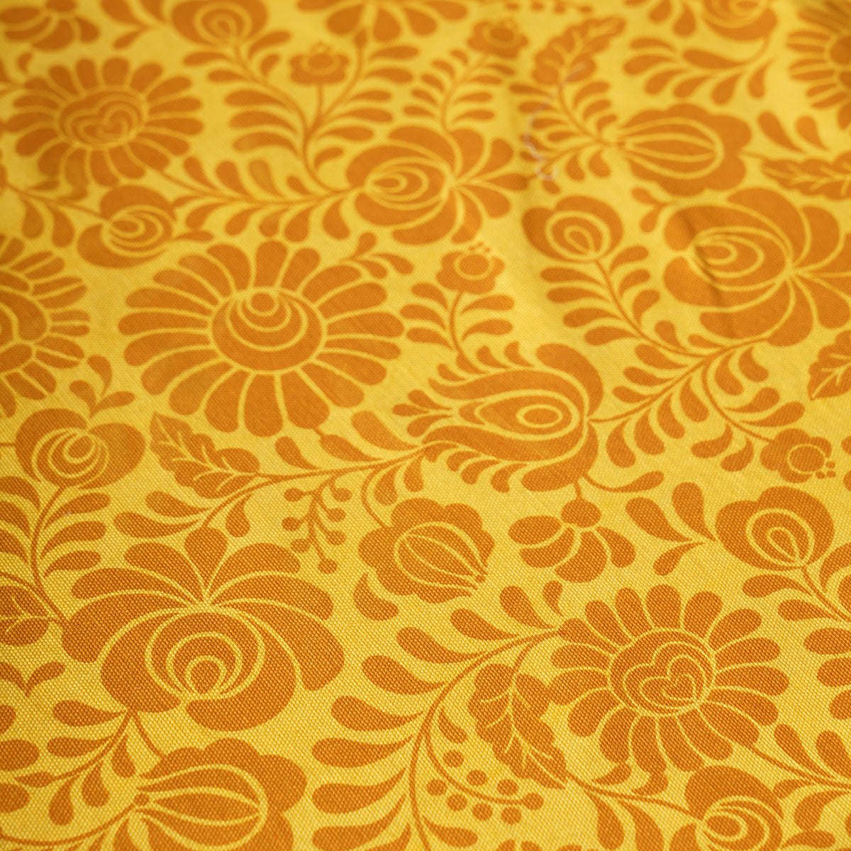 Matyo Tablecloth | Yellow Floral Print & Embroidered Hem | 100% Cotton | 3 Sizes Available