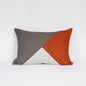 Modern Retro Terracotta Colour Block Patchwork Quilted Cushion Cover | Cotton | 2 Sizes