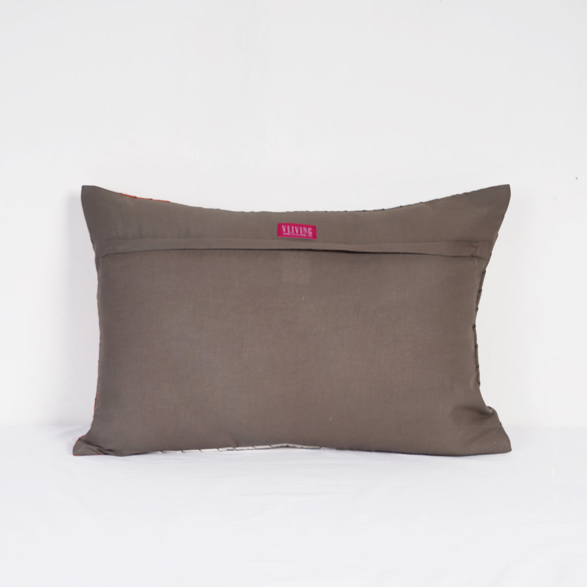 Terracotta Patchwork Quilted Pillow Cover – Modern Retro Colour Block