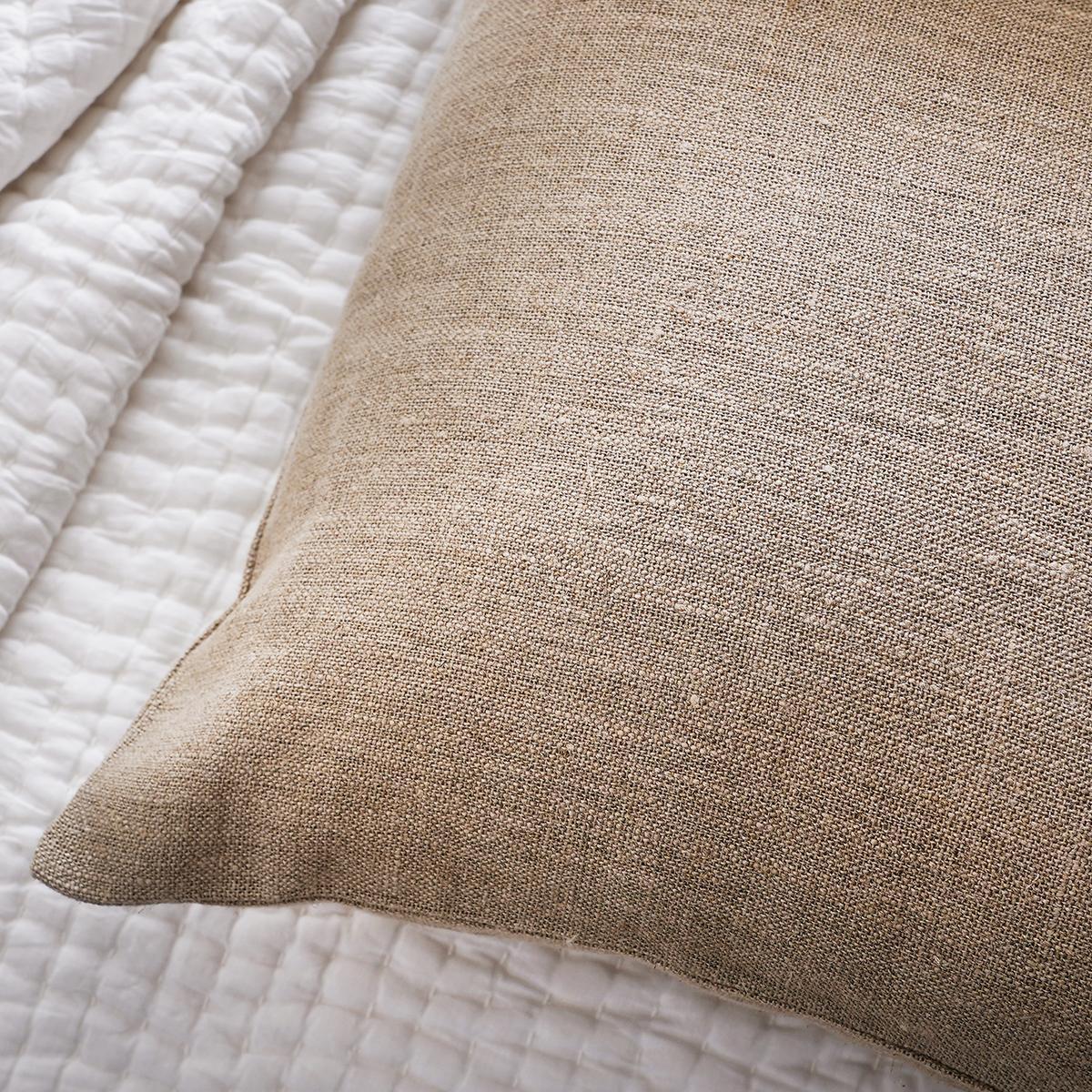 Natural Thick Linen Pillow Cover | Heavy Weight Fabric | Zip Closure | Multiple Sizes