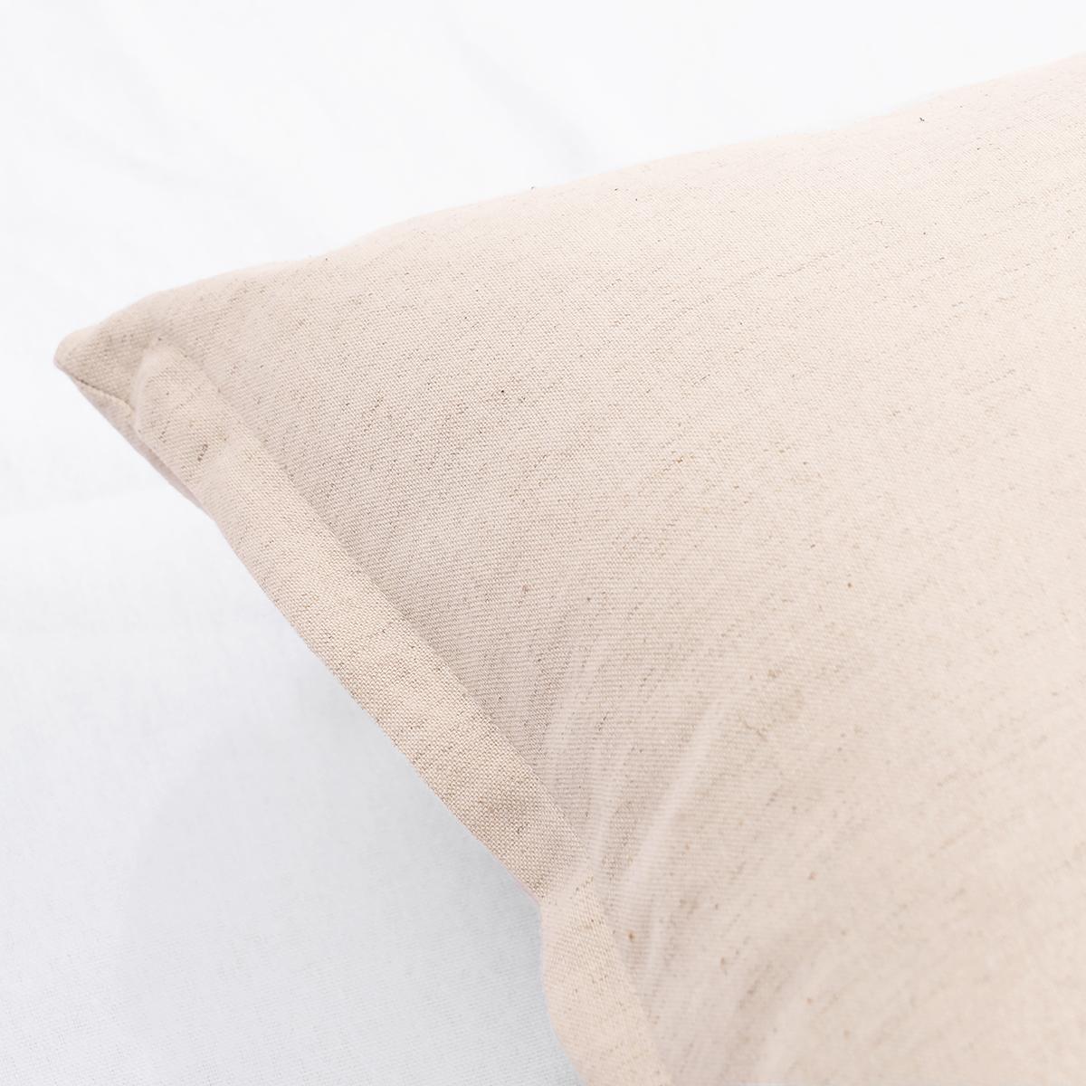 Natural Linen Cotton Blend Pillow Cover | Textured Weave | Zip Closure | Multiple Sizes