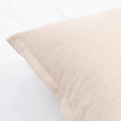 Natural Linen Cotton Blend Pillow Cover | Textured Weave | Zip Closure | Multiple Sizes