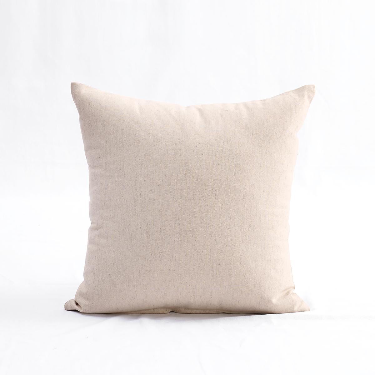 Natural Linen Cotton Blend Pillow Cover | Textured Weave | Zip Closure | Multiple Sizes
