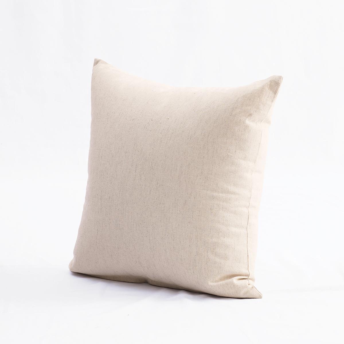 Natural Linen Cotton Blend Pillow Cover | Textured Weave | Zip Closure | Multiple Sizes