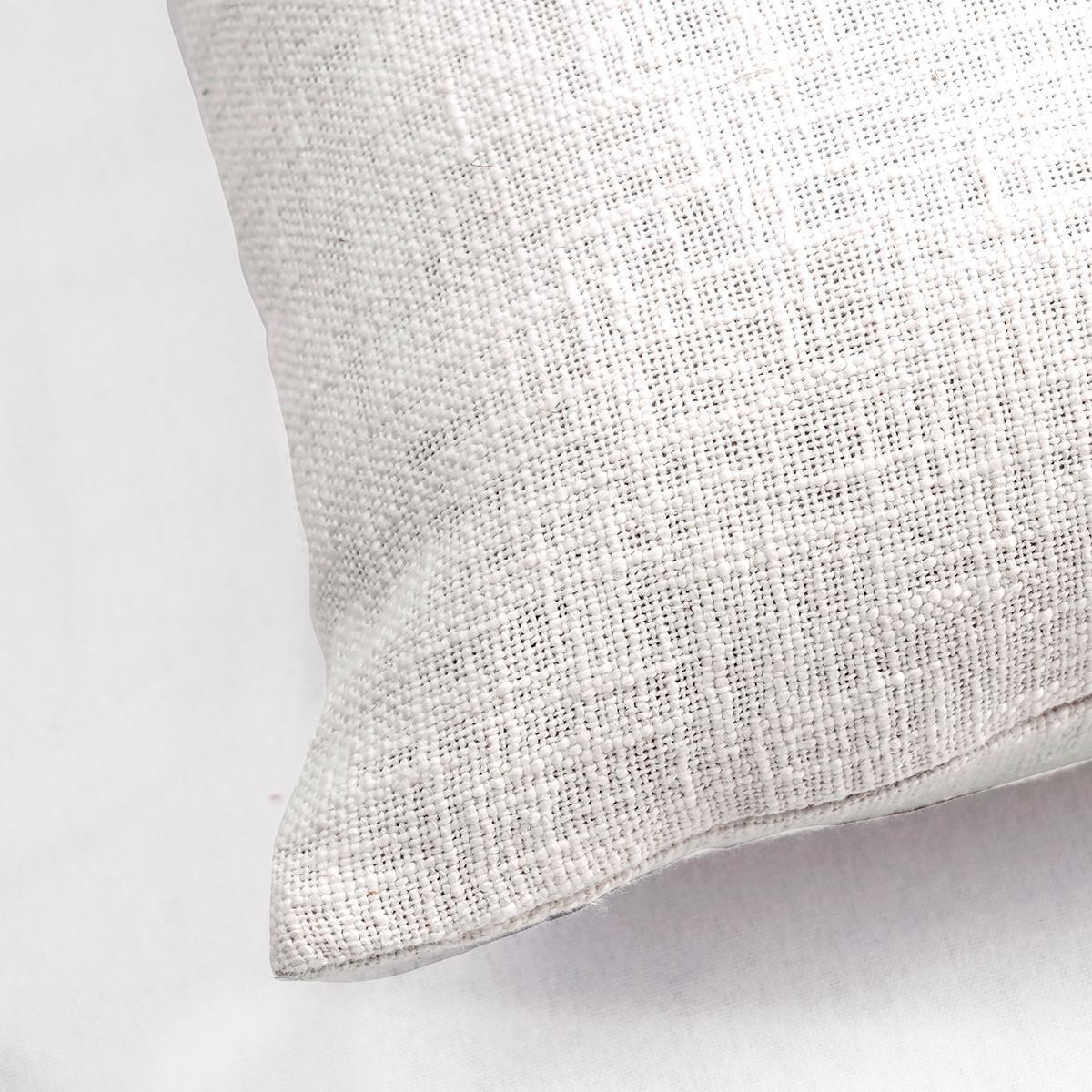 Natural White Slub Cotton Pillow Cover – Zip Closure, Multiple Sizes