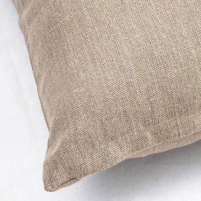 Natural Thick Linen Pillow Cover | Heavy Weight Fabric | Zip Closure | Multiple Sizes