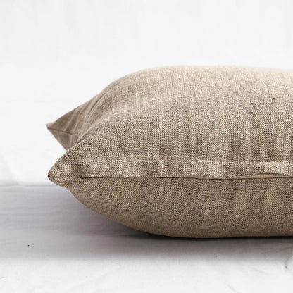 Natural Thick Linen Pillow Cover | Heavy Weight Fabric | Zip Closure | Multiple Sizes