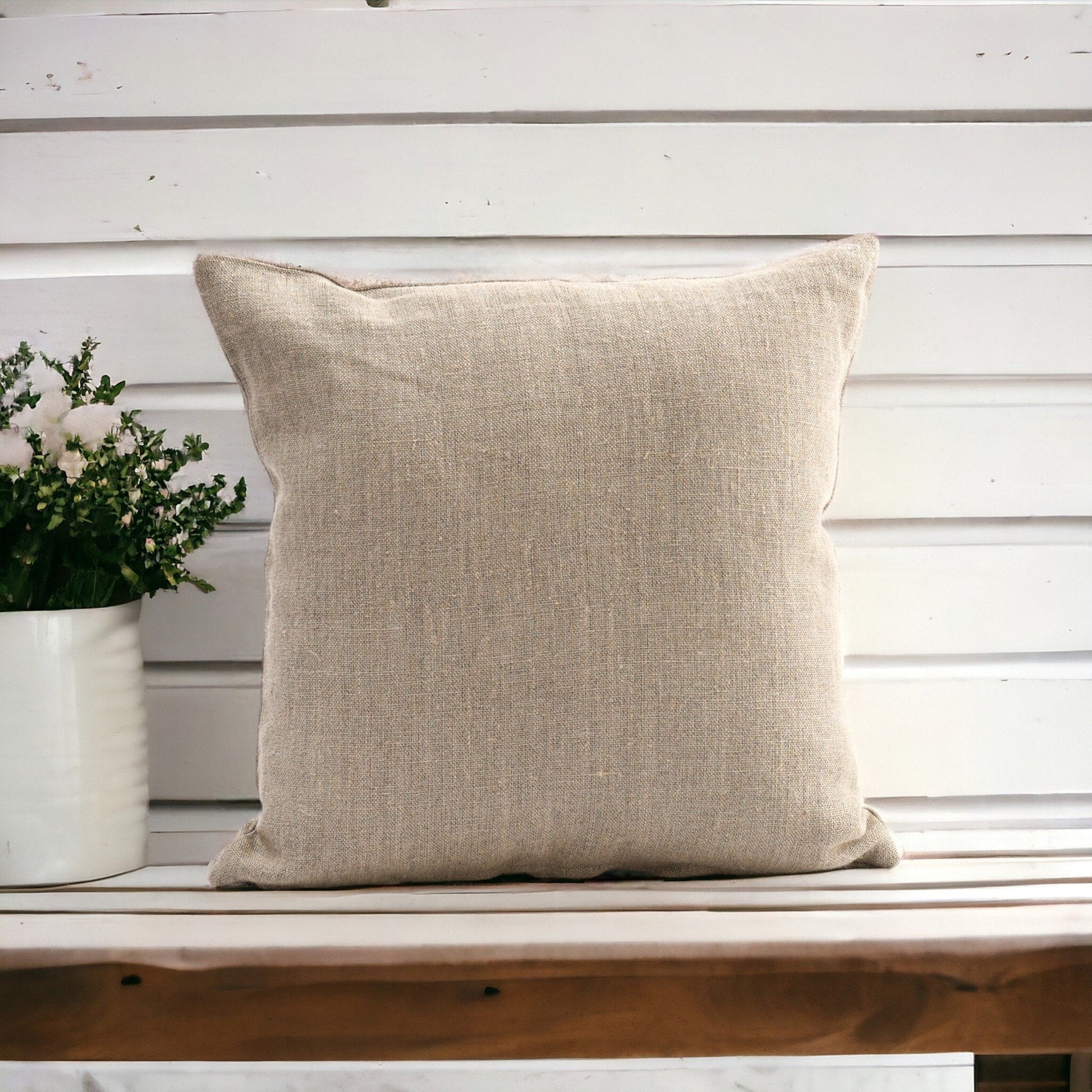 Natural Colour Thick Linen Pillow Cover Premium Soft Texture
