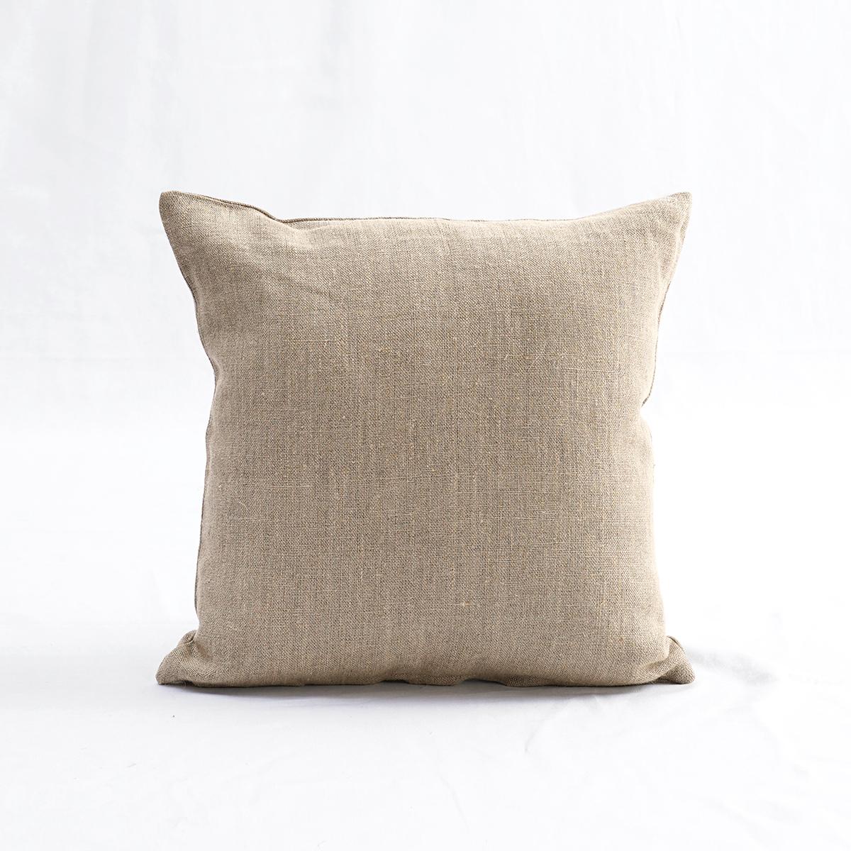 Natural Thick Linen Pillow Cover | Heavy Weight Fabric | Zip Closure | Multiple Sizes