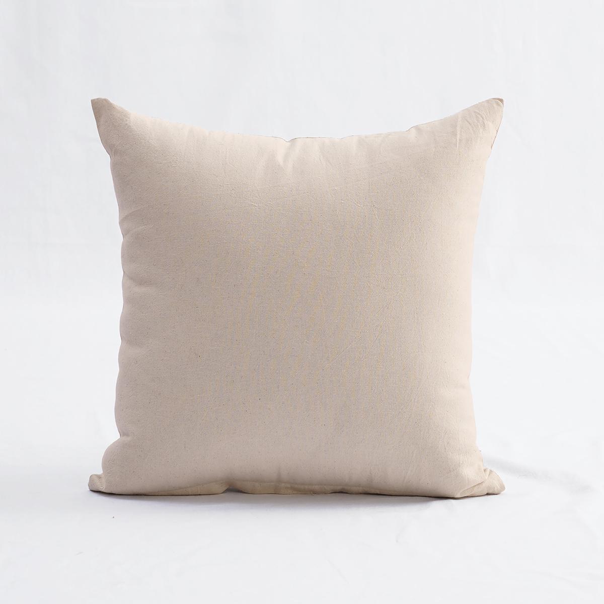 Natural Striped Cotton Pillow Cover | Woven Stripe Texture | Zip Closure | Multiple Sizes
