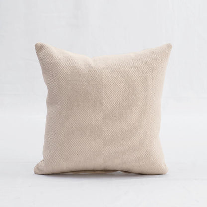 Off White Thick Texture Cotton Pillow Cover | Dhurrie Weave | Zip Closure | Multiple Sizes