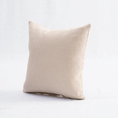 Off White Thick Texture Cotton Pillow Cover | Dhurrie Weave | Zip Closure | Multiple Sizes