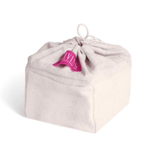 Premium Mango Wood Coaster Set – 6 Pieces in Canvas Bag