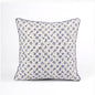 Indigo Dominoterie Small Floral Print Cotton Cushion Cover | 16", 18", 20" & 24" | Zip Closure