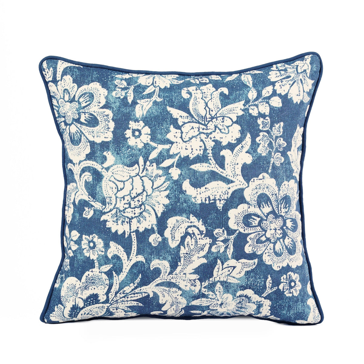 DOMINOTERIE - Indigo Colour Printed Cotton Bed Runner Set - King / Queen / Twin Size
