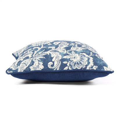 DOMINOTERIE - Indigo Colour Printed Cotton Bed Runner Set - King / Queen / Twin Size
