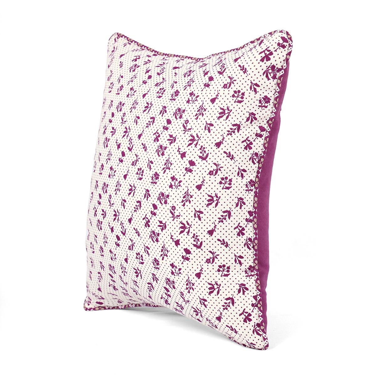 Plum Dominoterie Small Floral Print Cotton Cushion Cover | 16", 18", 20" & 24" | Zip Closure