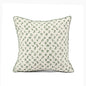 Green Dominoterie Small Floral Print Cotton Cushion Cover | 16", 18", 20" & 24" | Zip Closure