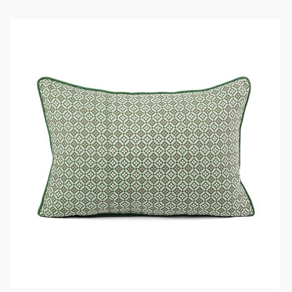 Green DOMINOTERIE Geometric Print Cotton Pillow Cover – Multiple Sizes