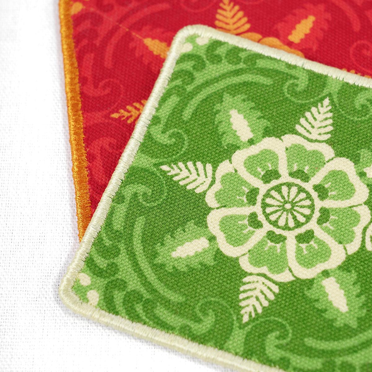 Premium 8‑Piece Reversible Cotton Coaster Set with Wooden Box