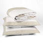 Shwet Natural & White Hand-Quilted Cotton Bed Set | Diamond Pattern | Quilt & Pillow Cases | Twin, Queen & King