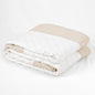 Shwet Natural & White Hand-Quilted Cotton Bed Set | Diamond Pattern | Quilt & Pillow Cases | Twin, Queen & King